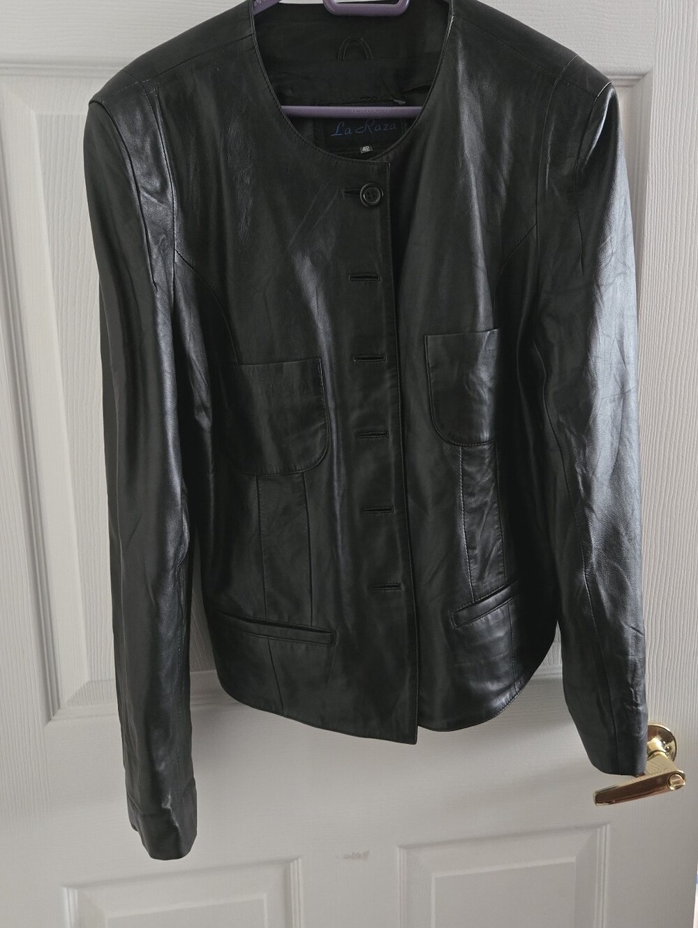 Black Real Lambskin Leather Jacket -